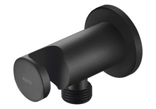 Шланговое подсоединение Aquatek AQ2455MB с держателем чёрный матовый